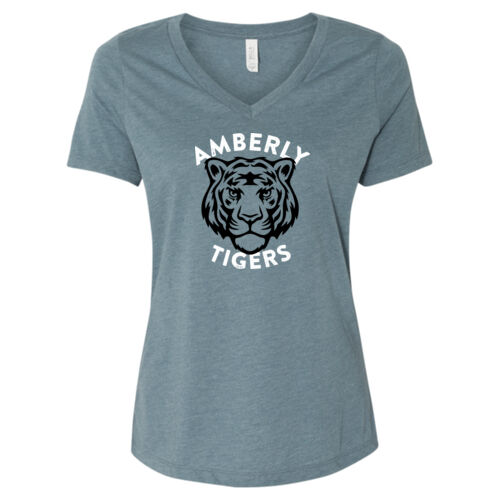 Women's Relaxed Heather CVC V-Neck Tee Thumbnail